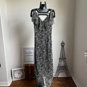 Jones New York Black and White Floral Dress